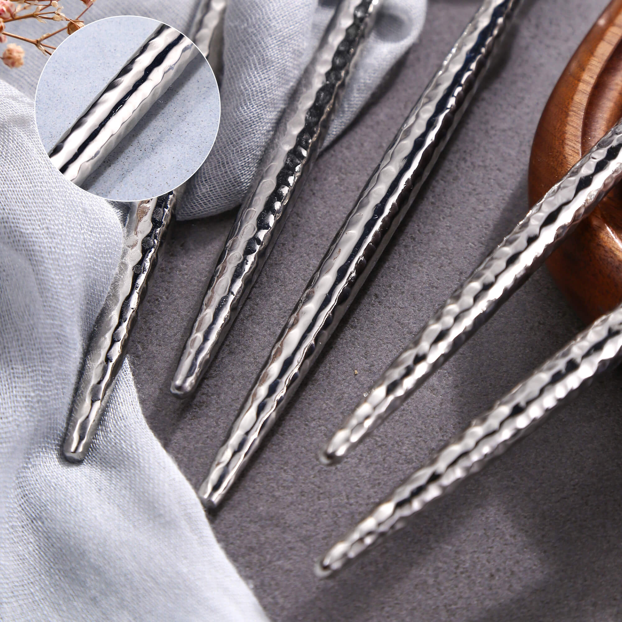 Hammered handle