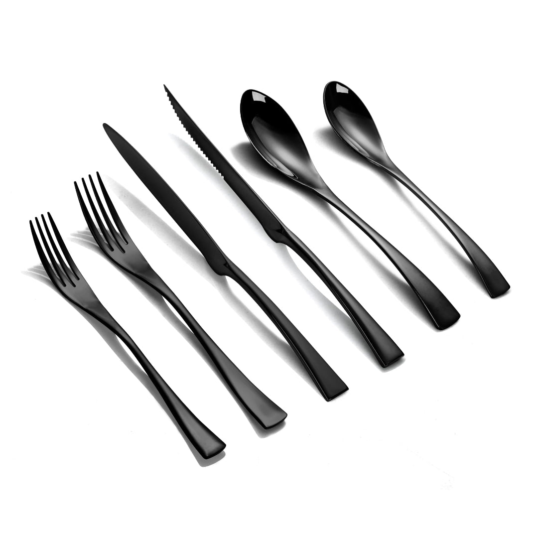 Modern Flatware With Steak Knife