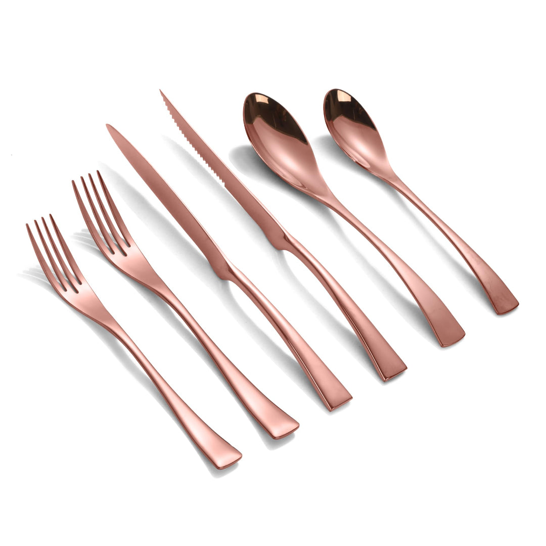 Modern Flatware With Steak Knife