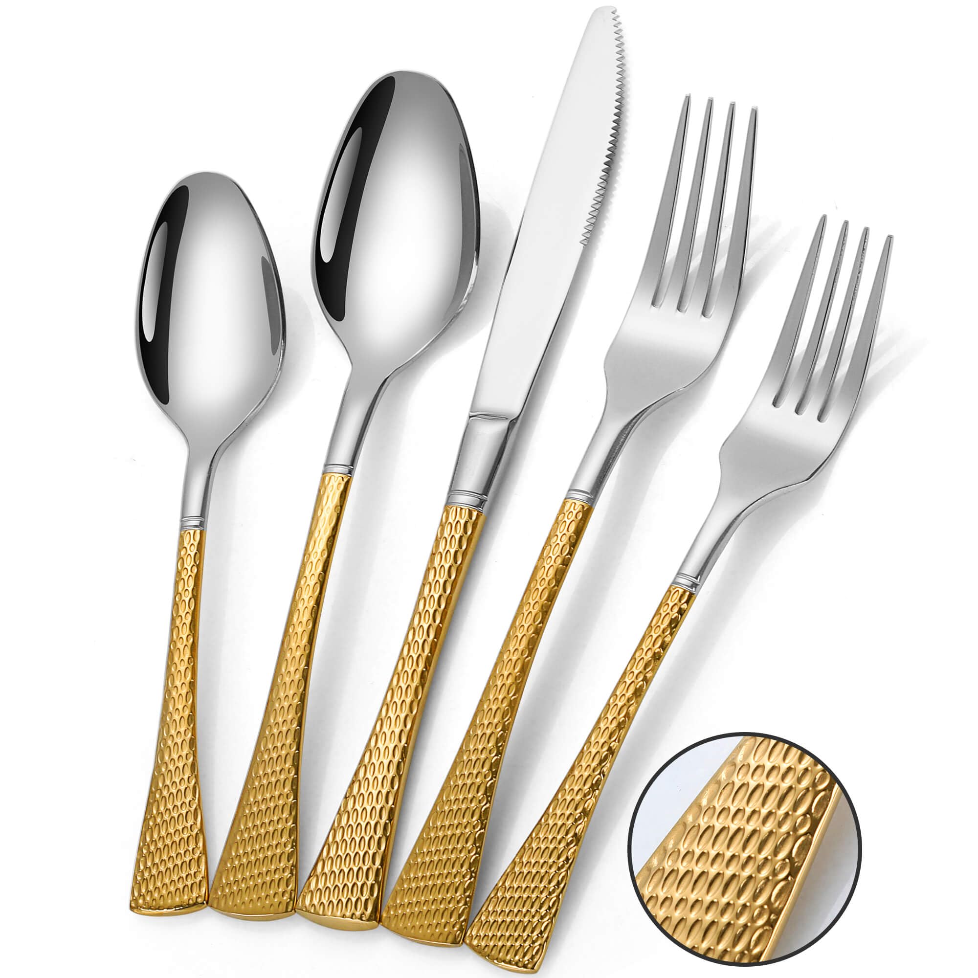Mermaid Hammered Flatware