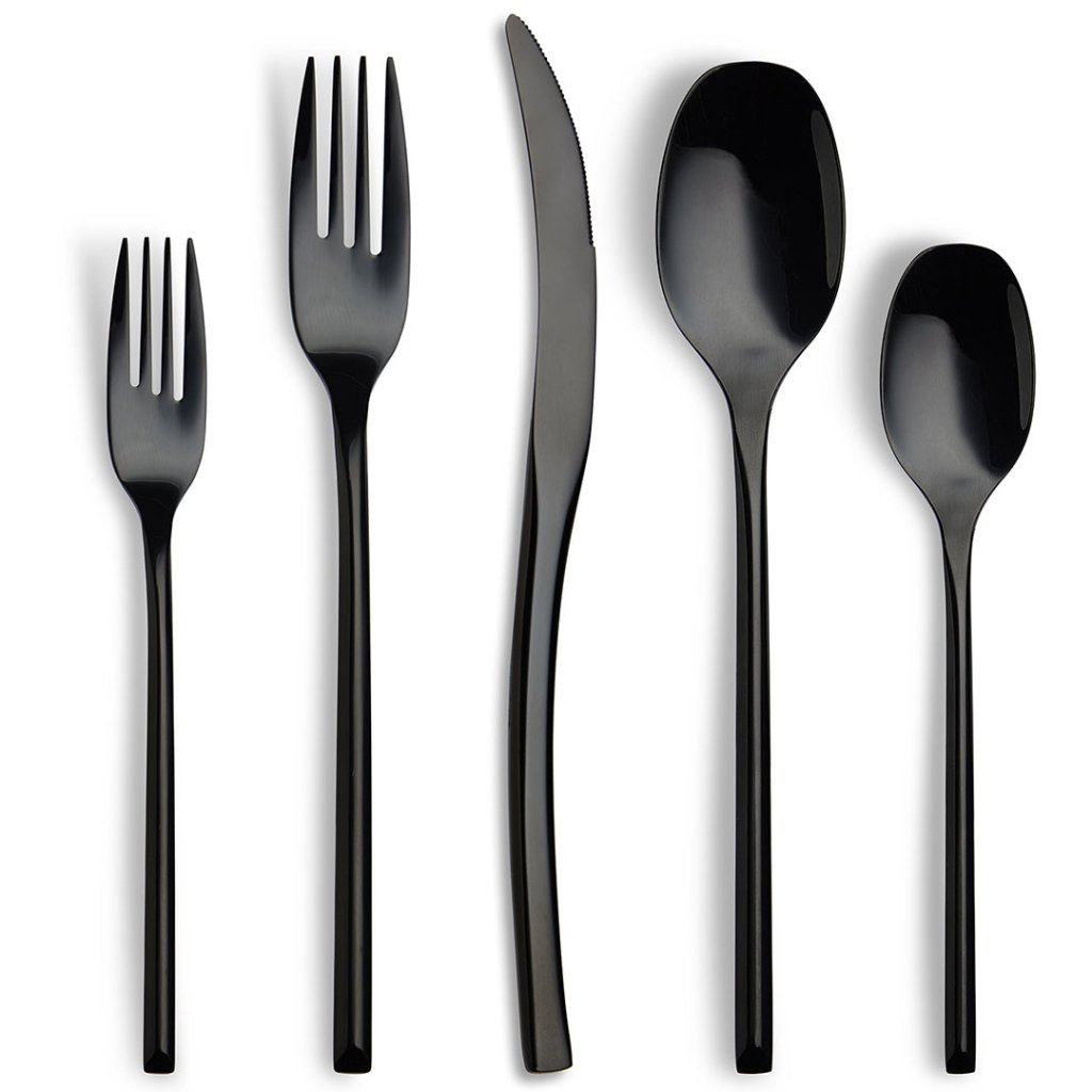 Luna Flatware - Black - Lemeya