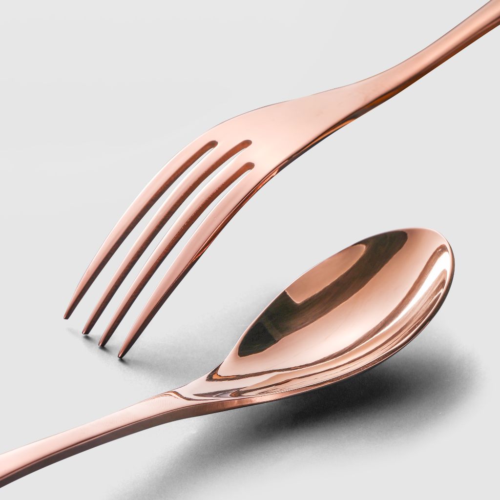 Modern Flatware - Rose Gold - Lemeya