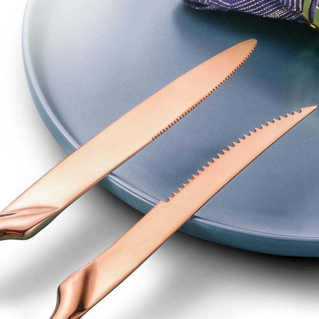 Modern Flatware - Rose Gold - Lemeya