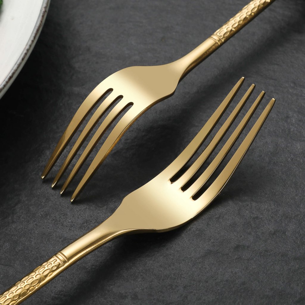 Hammered Flatware - Gold - Lemeya