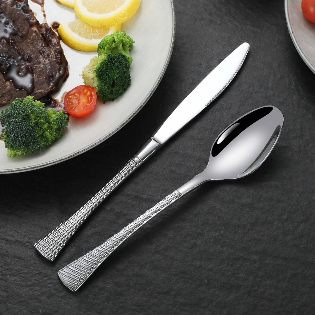 Hammered Flatware - Silver - Lemeya