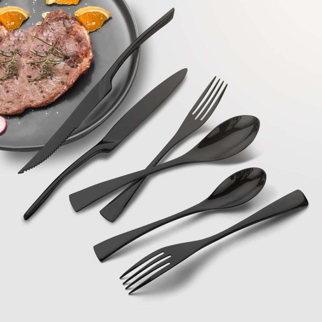 Modern Flatware - Black - Lemeya