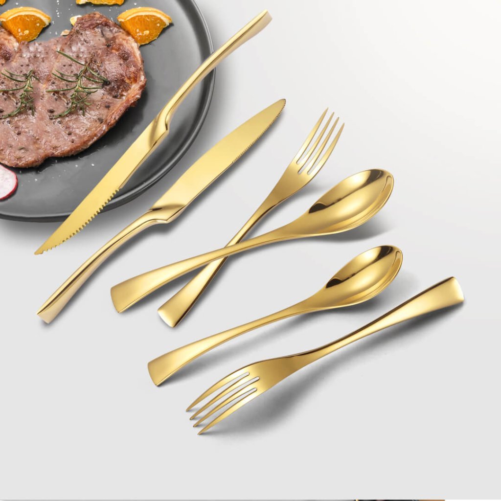 Modern Flatware - Gold - Lemeya