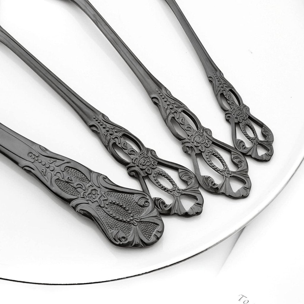 Royal Flatware 24Pcs - Black - Lemeya