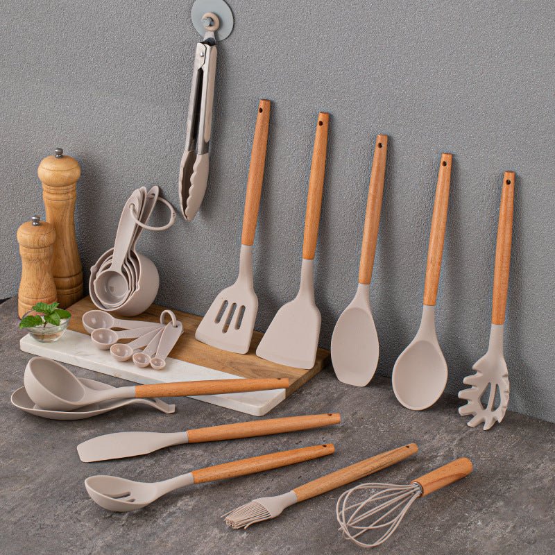 Sara Silicone Kitchenware Cooking Utensils Set - White - Lemeya Kitchen