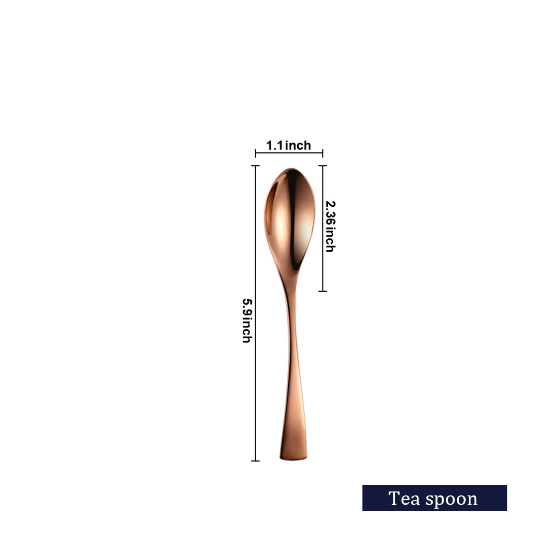 Kaya Modern Rose Gold Flatware Set