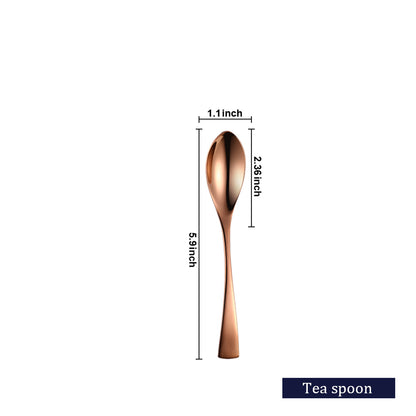 Kaya Modern Rose Gold Flatware Set