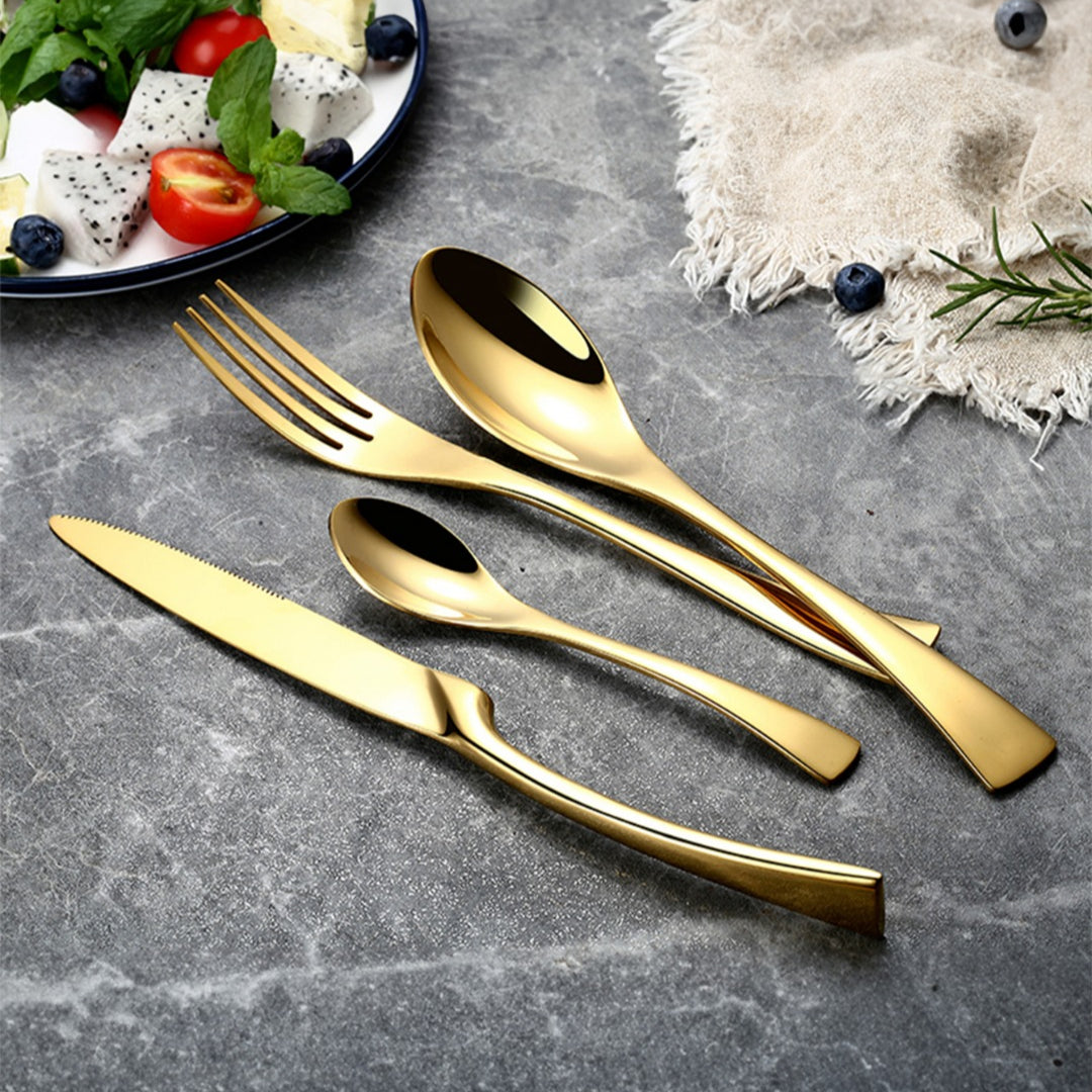 Kaya Modern Gold Flatware Set