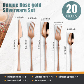 20 Pcs Vatican Flatware With Tea Spoon