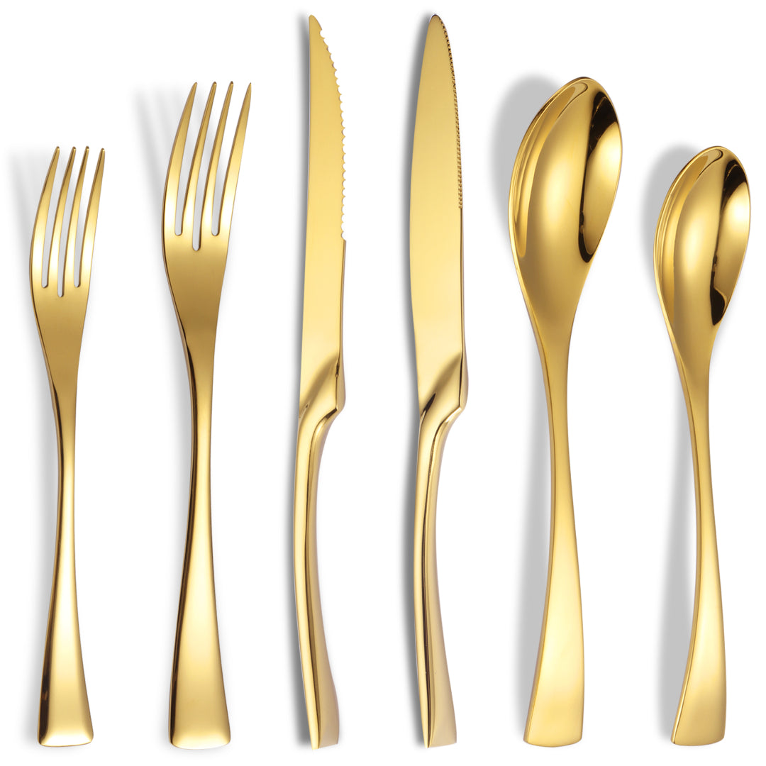 Kaya Modern Gold Flatware Set