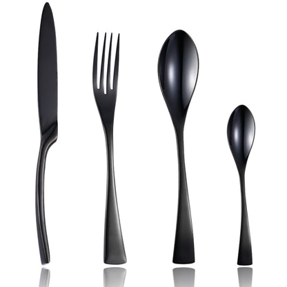 Kaya Modern Black Flatware Set