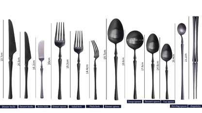 Vatican 2.0 Matte Black Flatware Set