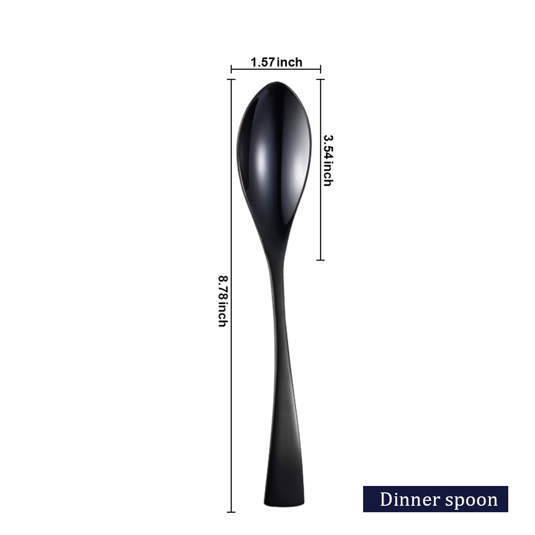 Kaya Modern Black Flatware Set