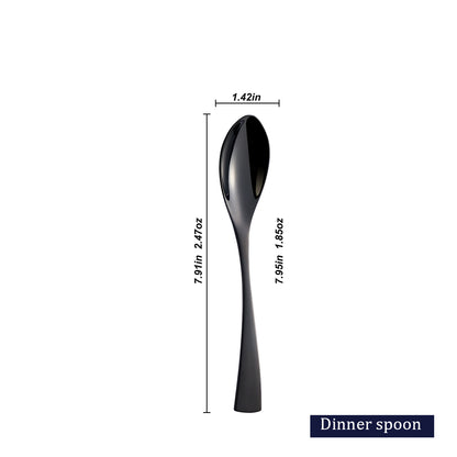 Kaya Modern Black Flatware Set