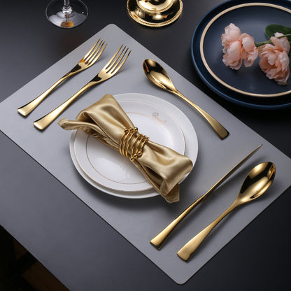 Kaya Modern Gold Flatware Set