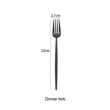 Minimalist Matte Black Flatware Set