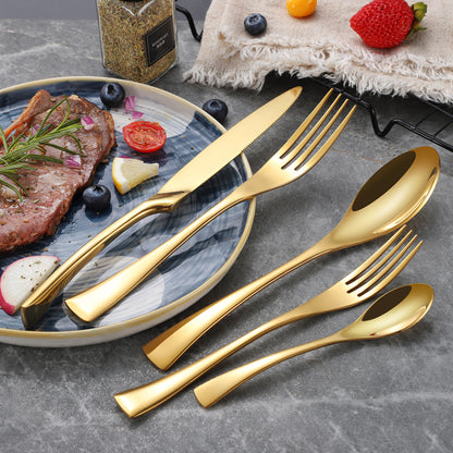 Kaya Modern Gold Flatware Set