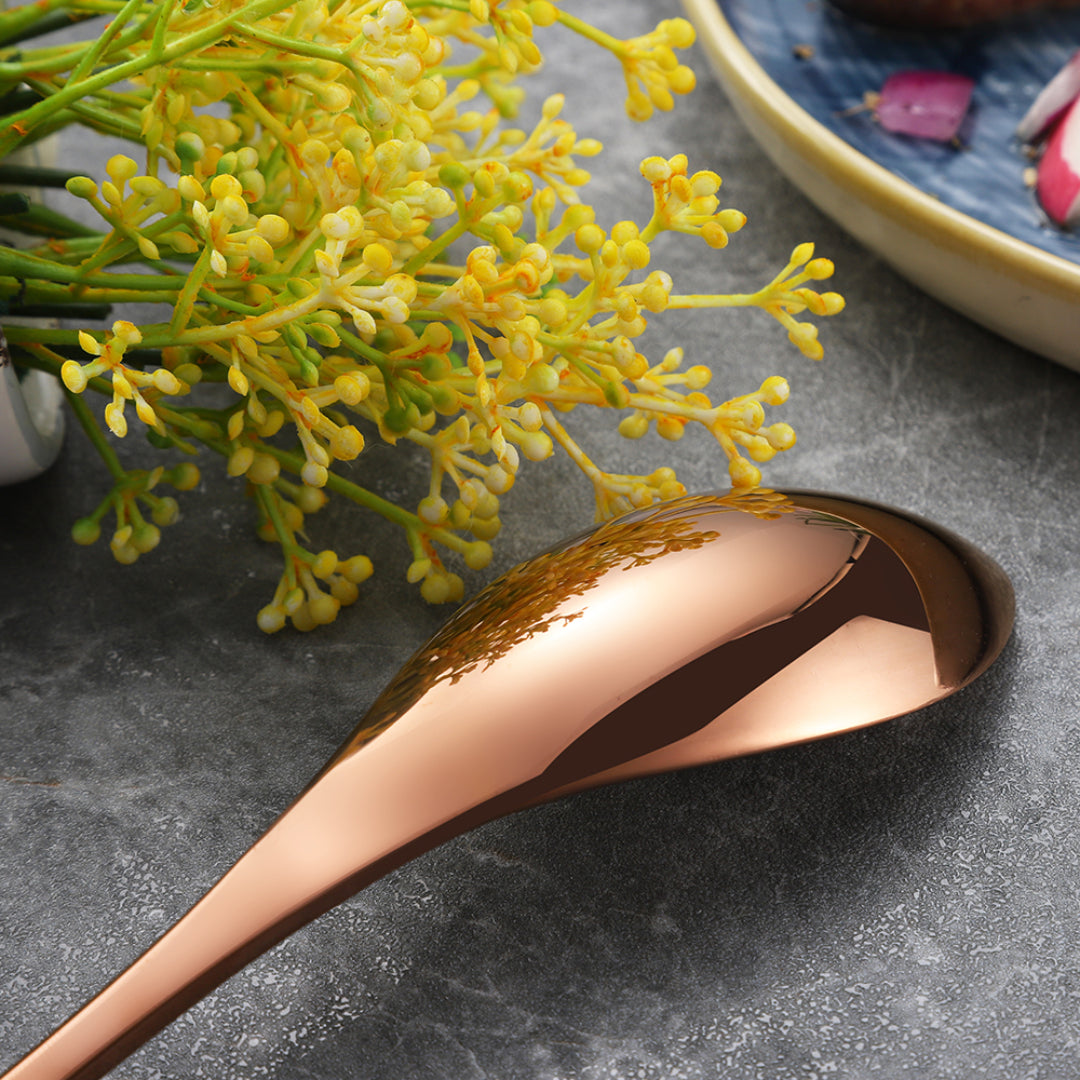 Kaya Modern Rose Gold Flatware Set