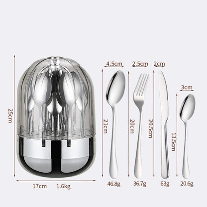 Zen 24-Piece Flatware Set with Chest