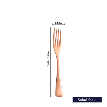 Kaya Modern Rose Gold Flatware Set