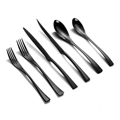 Modern Flatware With Steak Knife