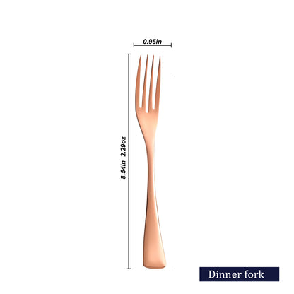 Kaya Modern Rose Gold Flatware Set