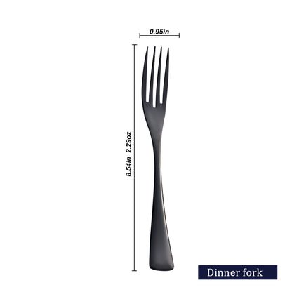 Kaya Modern Black Flatware Set