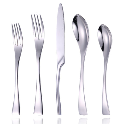 Kaya Modern Silver Flatware Set