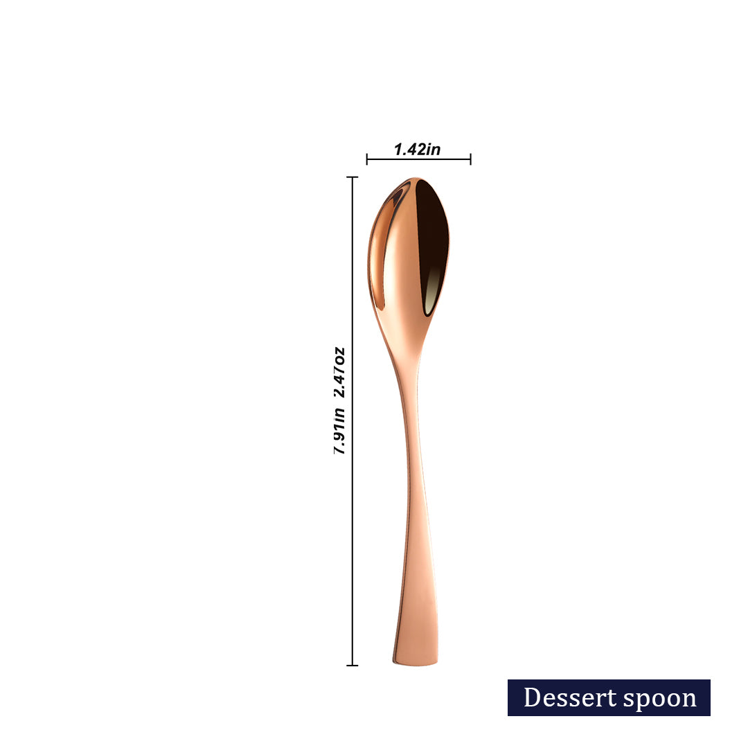 Kaya Modern Rose Gold Flatware Set