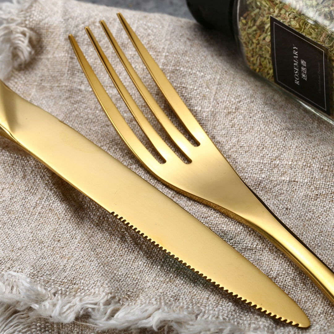 Kaya Modern Gold Flatware Set