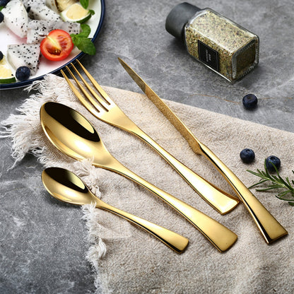 Kaya Modern Gold Flatware Set