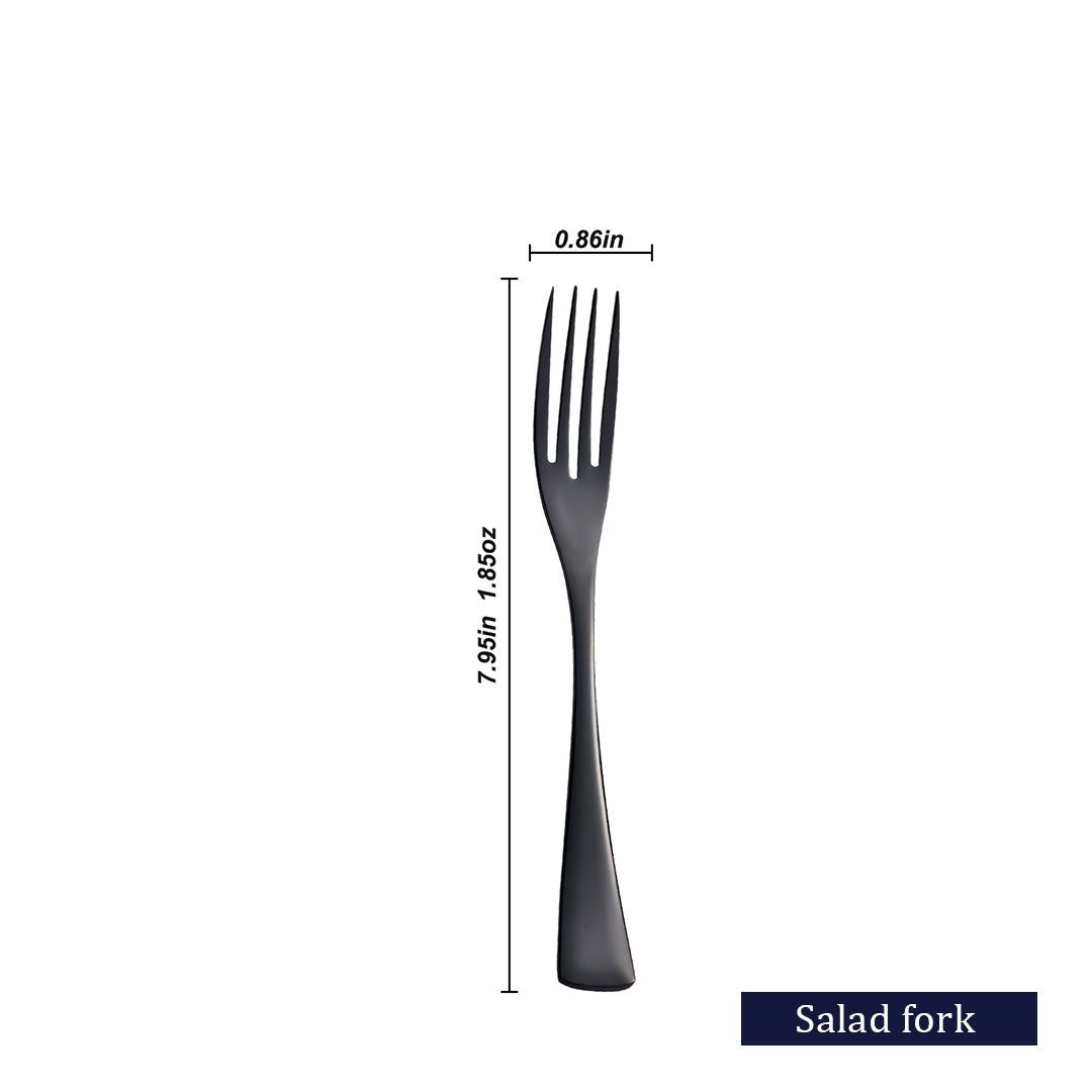 Kaya Modern Black Flatware Set