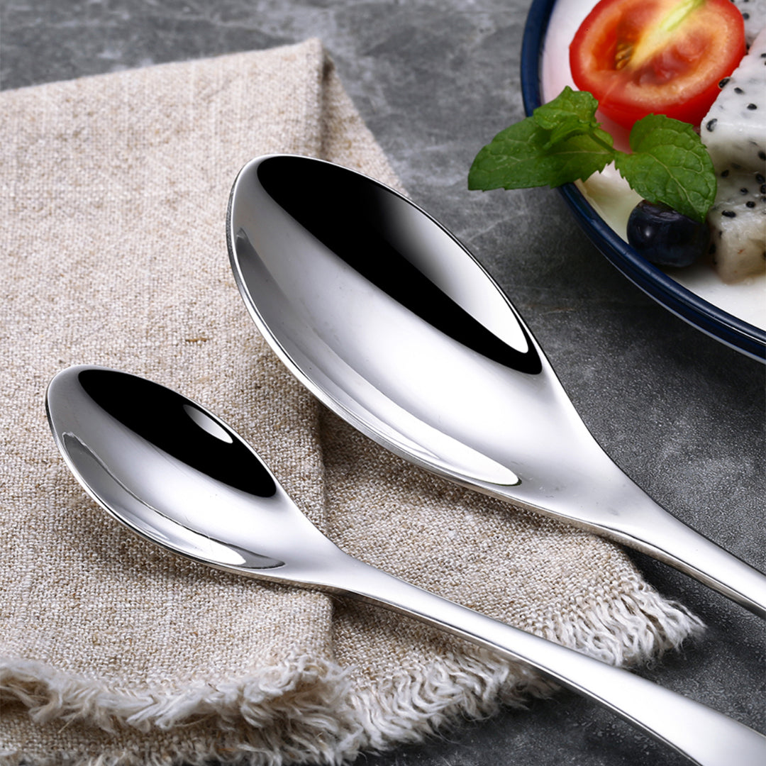 Kaya Modern Silver Flatware Set