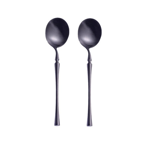 Matte Black Soup Spoon (2 Pairs)
