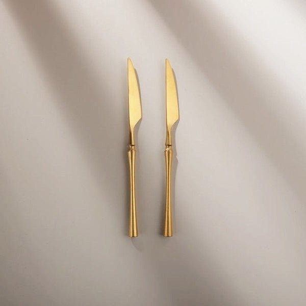 Matte Gold Dinner Knife (2 Pieces)