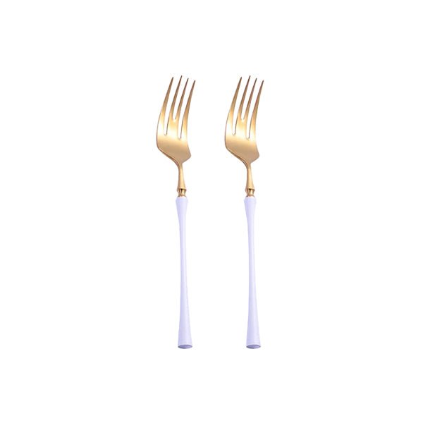 Matte White Gold Salad Fork (2 Pieces)