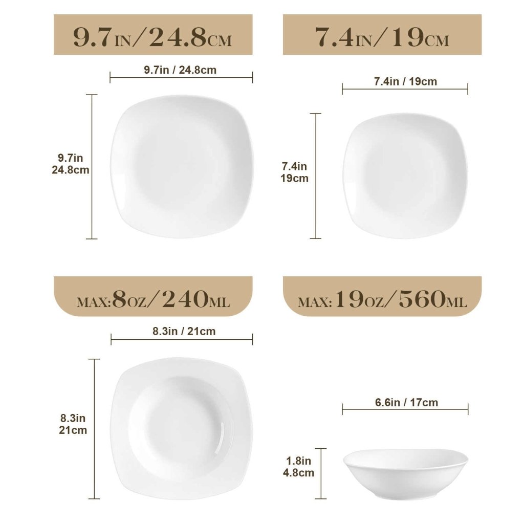 Basic 24 Piece Dinnerware Set