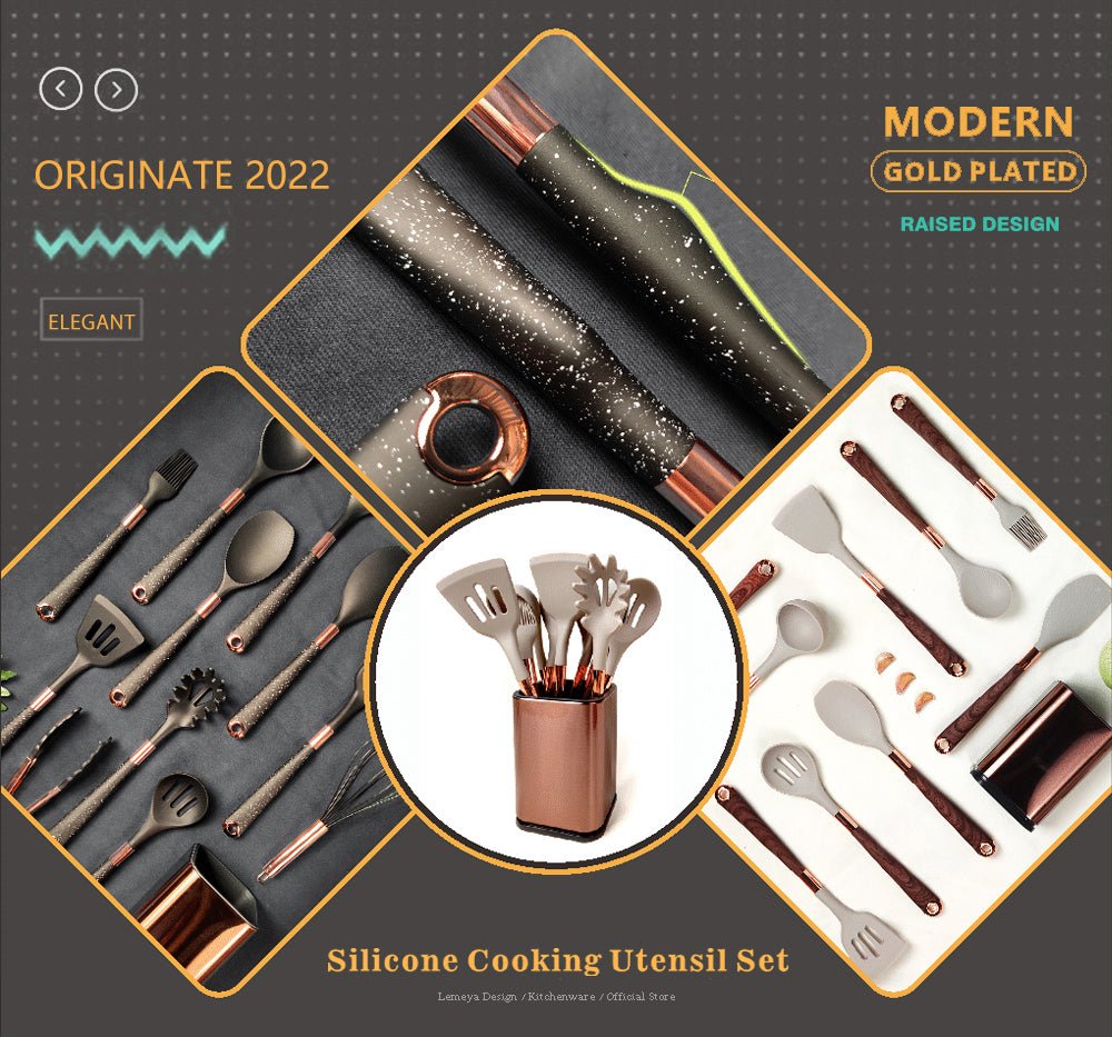 5pcs/set Silicone Cooking Utensil Set, Modern Kitchen Gadget Tool