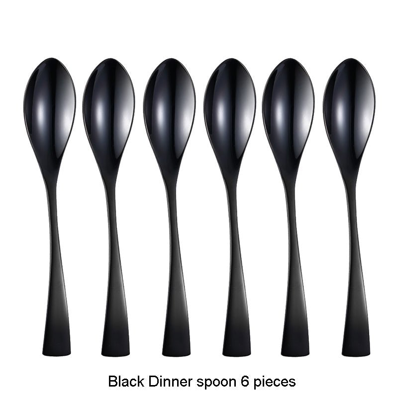 Lemeya 6 Pieces Modern Dinner Spoons & Tea Spoons - Gold - Lemeya Kitchen