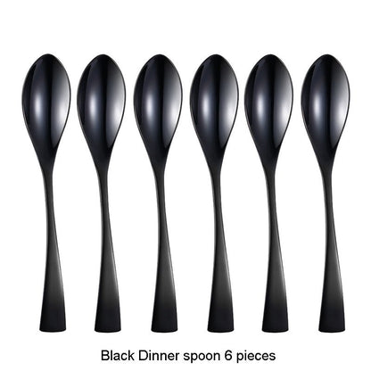 Lemeya 6 Pieces Modern Dinner Spoons & Tea Spoons - Gold - Lemeya Kitchen