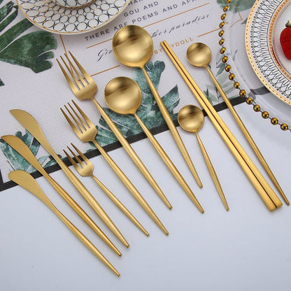 Minimalist Chopsticks - Gold - Lemeya