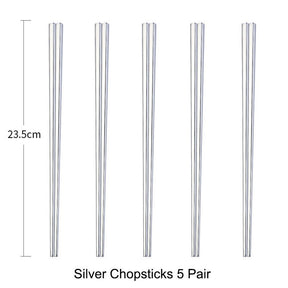 Minimalist Chopsticks - Silver - Lemeya Kitchen