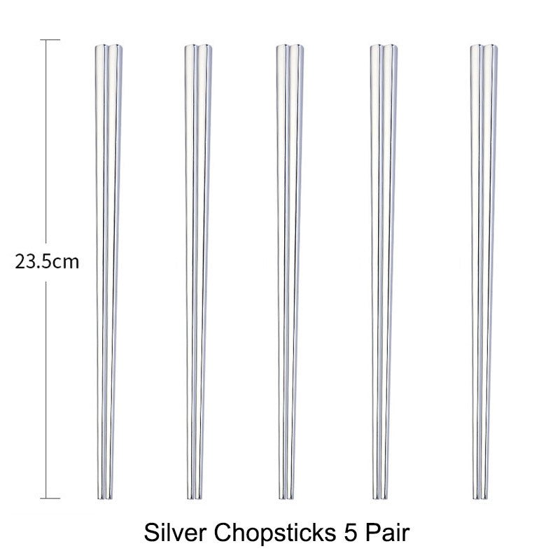 Minimalist Chopsticks - Silver - Lemeya Kitchen