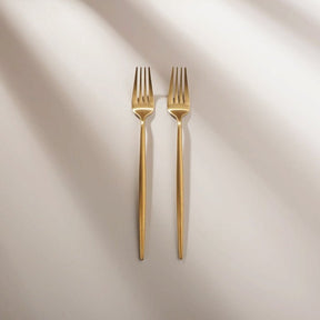 Minimalist/ French Flatware Individual Pieces - Matte Gold - Lemeya Kitchen