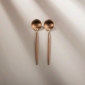 Minimalist/ French Flatware Individual Pieces - Matte Rose - Lemeya Kitchen