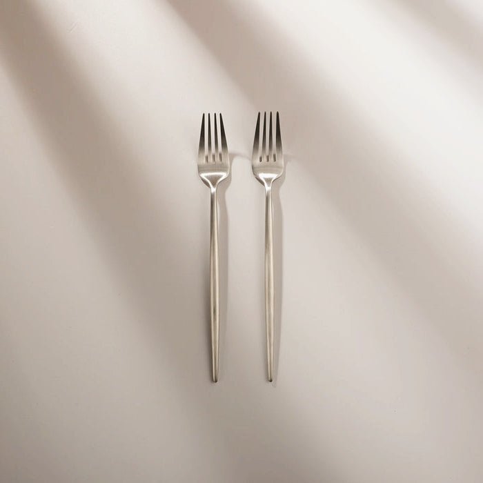 Minimalist/ French Flatware Individual Pieces - Matte Silver - Lemeya Kitchen